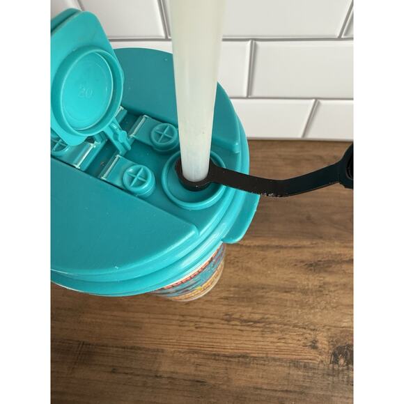 Vintage 90s Dunkin Donuts Tall Whirley Travel Mug Ocean Summer Cartoon Fish 32oz - Picture 7 of 12